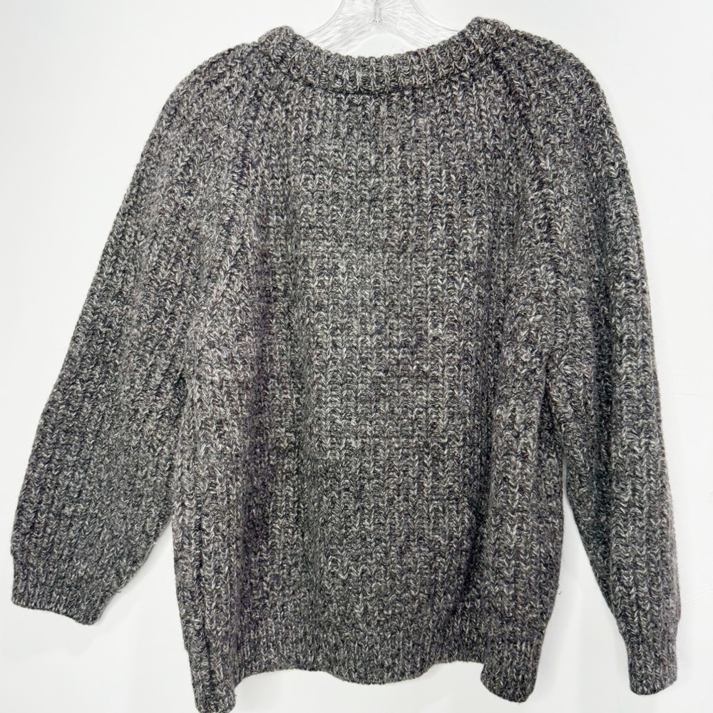 Vintage Dartmoor Jumpers Chunky Knit Gray 100% Wool Sweater Size XL - Picture 12 of 13